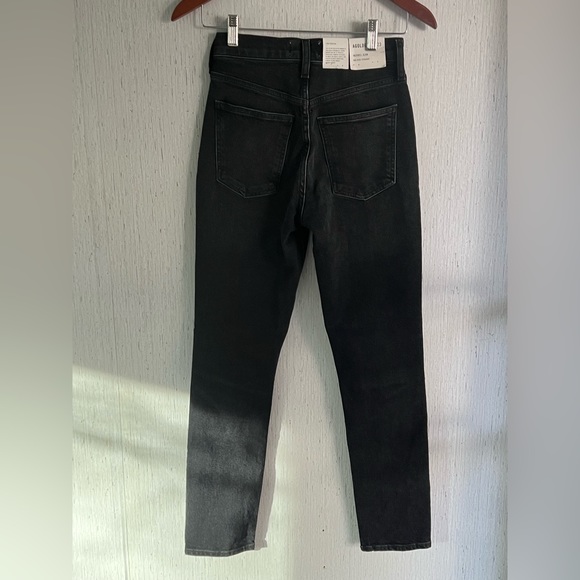 NWT Agolde Merrel Jean Mid Rise Straight Organic Cotton Black 23 - Picture 7 of 8